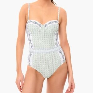 NWT Tory Burch Lipsi Printed One Piece Swimsuit L